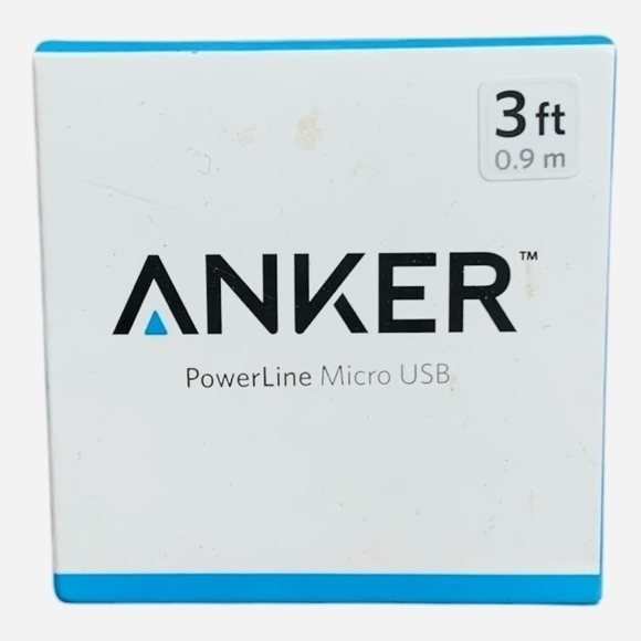 Ankle PowerLine Micro USB 3 Feet Cord Gray USB Charging Cord Charger - Picture 1 of 2
